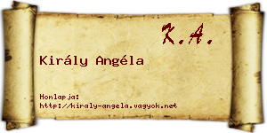 Király Angéla névjegykártya